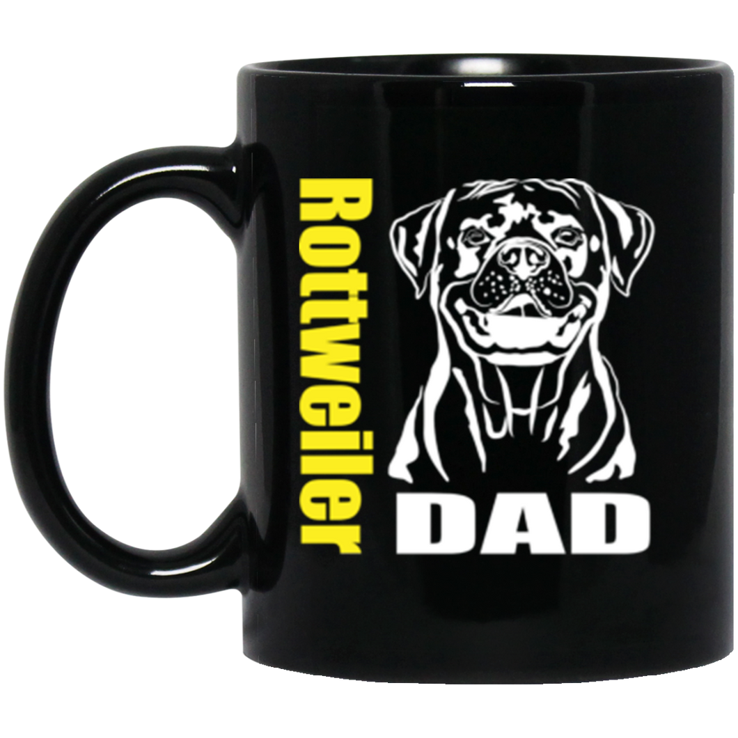 Rottweiler Dad 11 oz. Black Mug