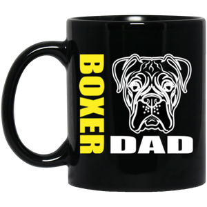 Boxer Dad 11 oz. Black Mug