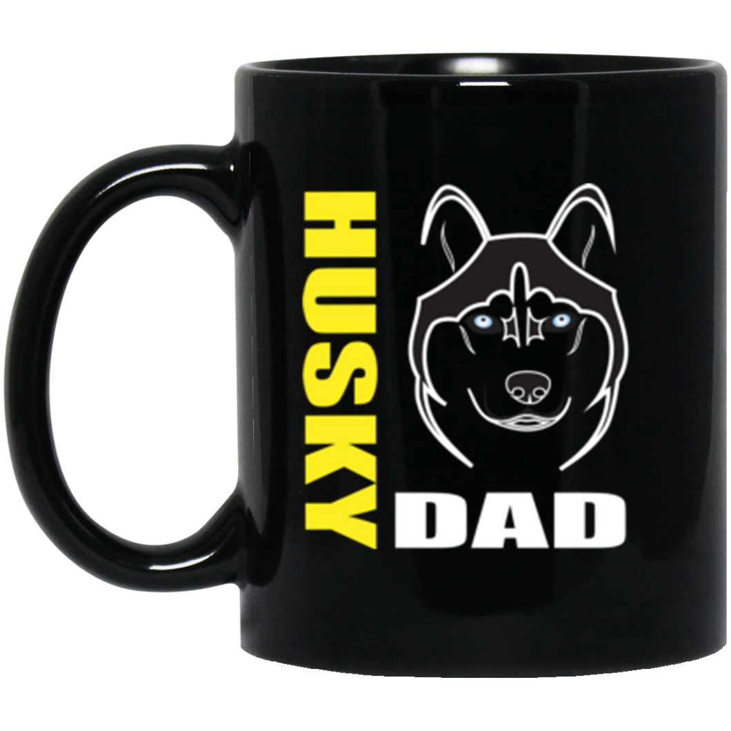 Husky Dad 11 oz. Black Mug