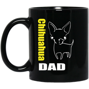 Chihuahua Dad 11 oz. Black Mug