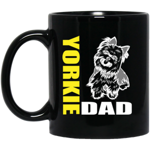 Yorkie Dad (2) 11 oz. Black Mug
