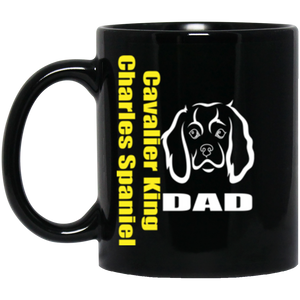 Cavalier Dad 11 oz. Black Mug