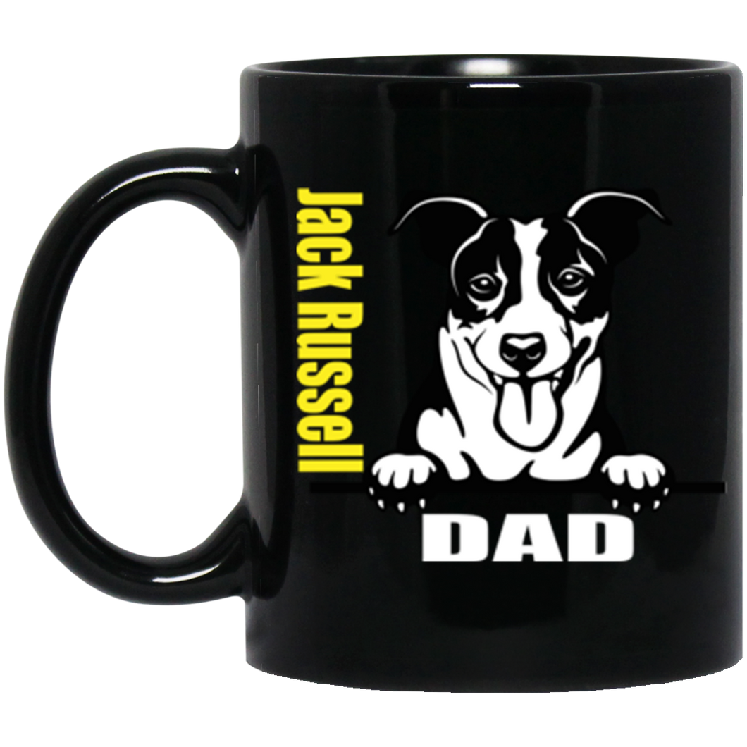 Jack Russell Dad 11 oz. Black Mug