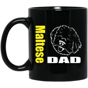 Maltese Dad 11 oz. Black Mug