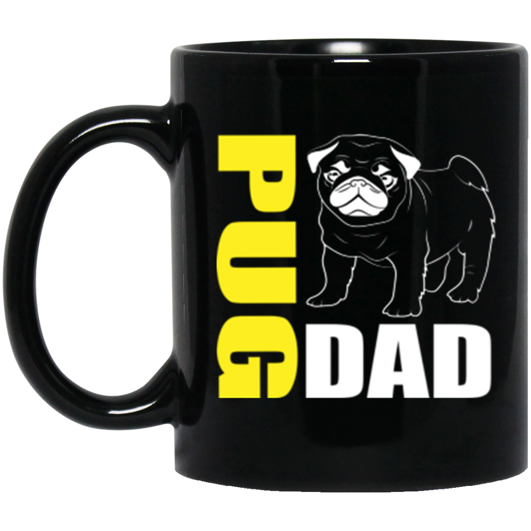 Pug Dad(2) 11 oz. Black Mug