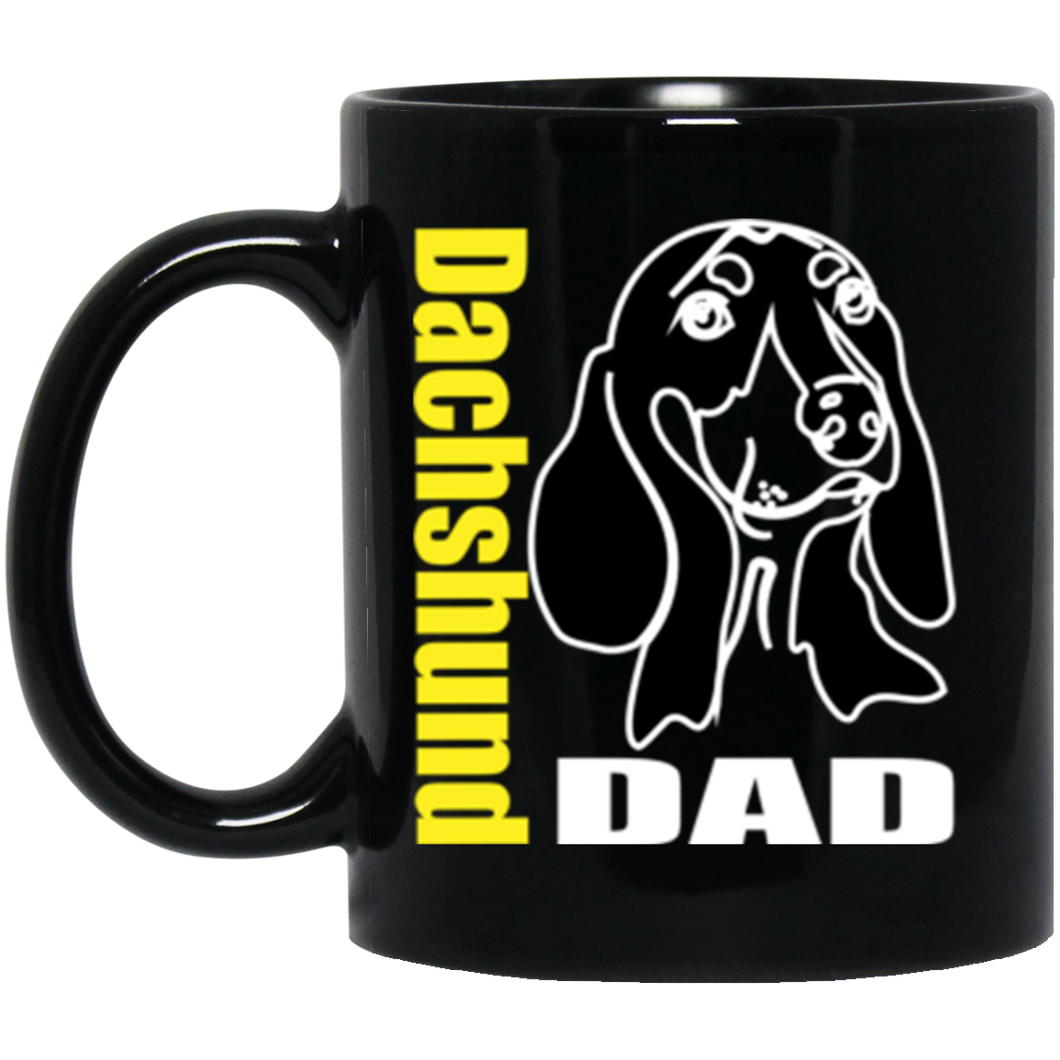 Dachshund Dad 11 oz. Black Mug
