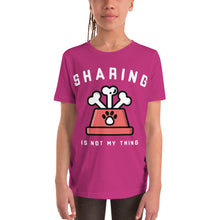 Load image into Gallery viewer, Sharing Is Not My Thing Youth Short Sleeve T-Shirt