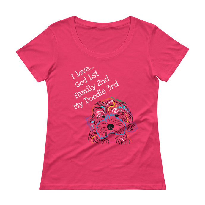 I love my Doodle Ladies' Scoopneck T-Shirt