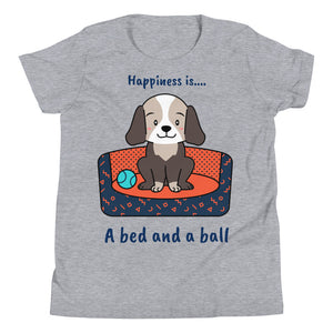 Happiness is a Bed and a Ball Youth Short Sleeve T-Shirt