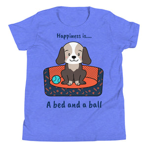 Happiness is a Bed and a Ball Youth Short Sleeve T-Shirt