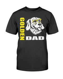 Golden Retriever Dad with Glasses Bella + Canvas Unisex T-Shirt