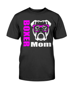 Boxer with Glasses Dog Mom Unisex T-Shirt