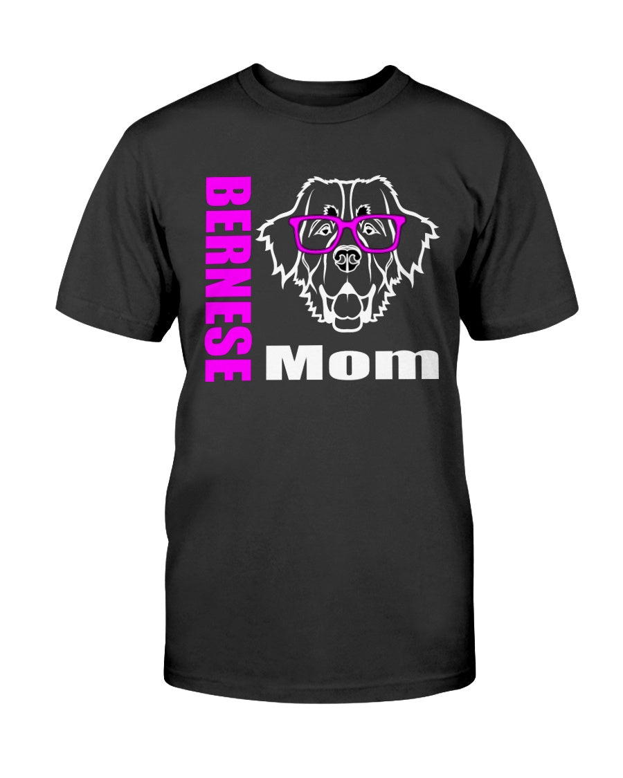 Bernese with Glasses Dog Mom Unisex T-Shirt