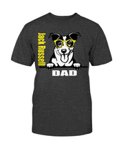 Load image into Gallery viewer, Jack Russell Dad with glasses Bella + Canvas Unisex T-Shirt