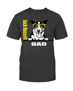 Jack Russell Dad with glasses Bella + Canvas Unisex T-Shirt