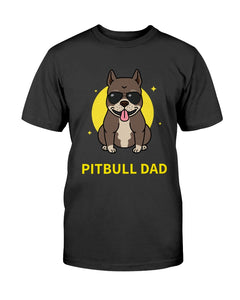 Pitbull Dad with Glasses Bella + Canvas Unisex T-Shirt