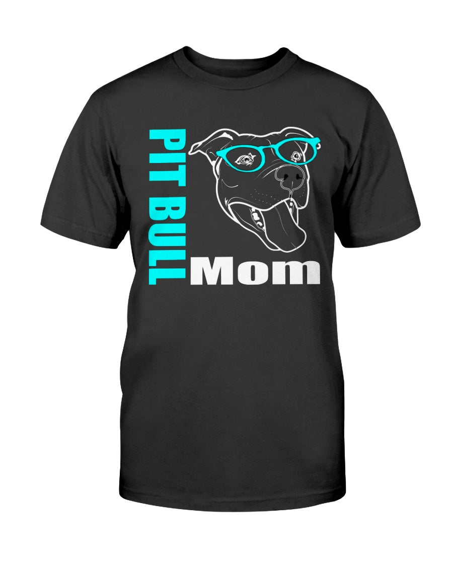 Pit Bull Mom with glasses Bella + Canvas Unisex T-Shirt