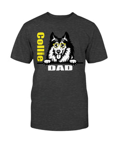 Collie Dad with glasses Bella + Canvas Unisex T-Shirt