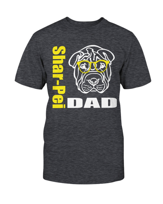 Shar-Pei Dad with glasses Bella + Canvas Unisex T-Shirt