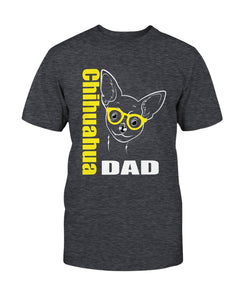 Chihuahua with Glasses Dog Dad Unisex T-Shirt