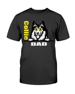 Collie Dad with glasses Bella + Canvas Unisex T-Shirt