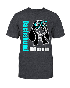 Dachshund Mom with glasses Bella + Canvas Unisex T-Shirt