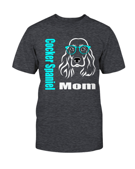 Cocker Spaniel with Glasses Dog Mom Unisex T-Shirt