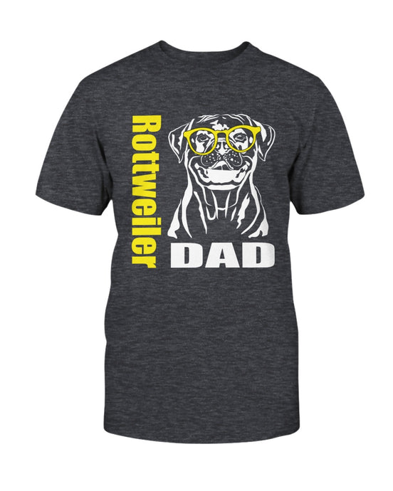 Rottweiler Dad with glasses Bella + Canvas Unisex T-Shirt