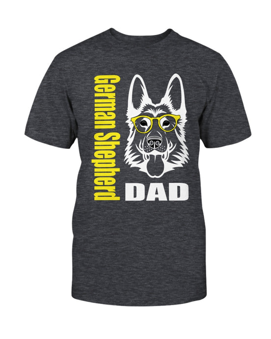 German Shepherd Dad with glasses Bella + Canvas Unisex T-Shirt