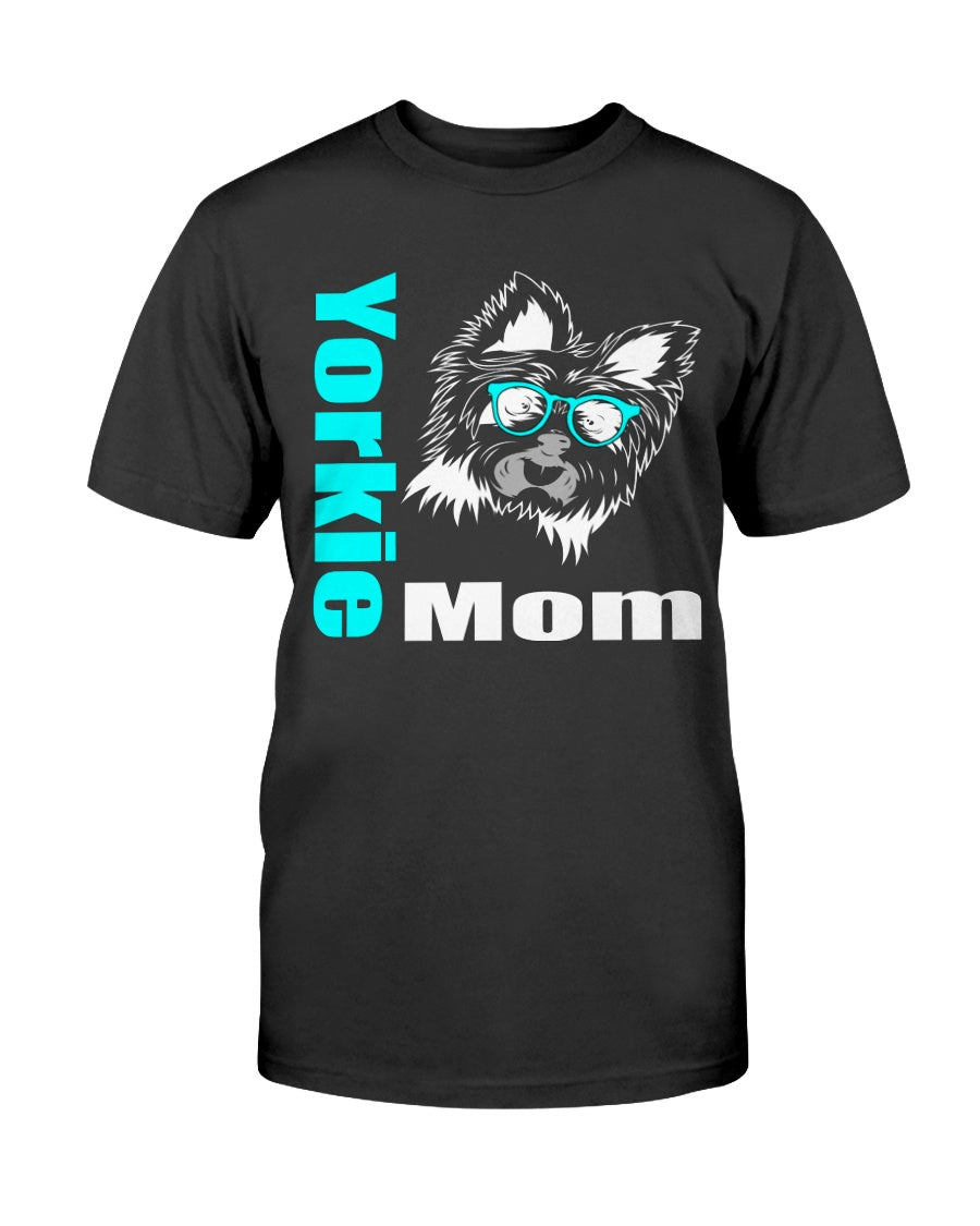 Yorkie Mom with glasses Bella + Canvas Unisex T-Shirt