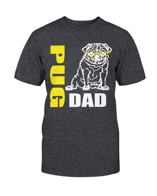 Pug Dad with glasses Bella + Canvas Unisex T-Shirt