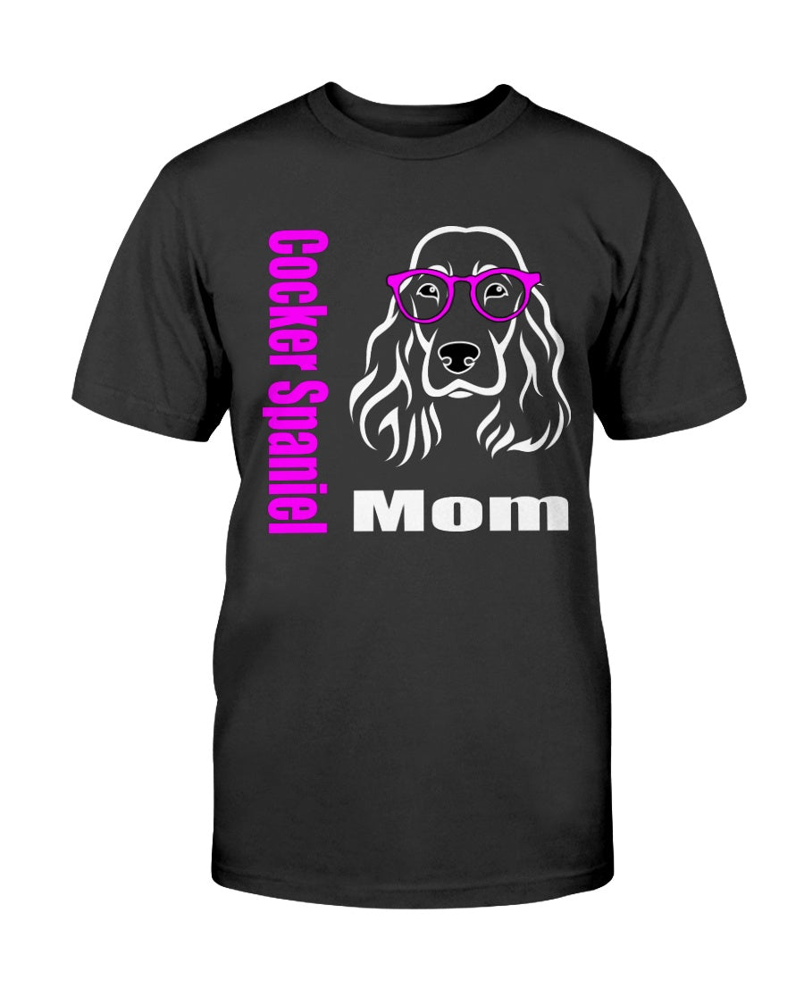 Cocker Spaniel wth Glasses Dog Mom Unisex T-Shirt