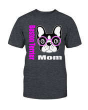 Load image into Gallery viewer, Boston Terrier with Glasses Dog Mom Unisex T-Shirt