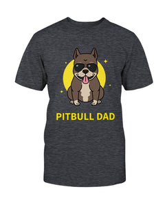 Pitbull Dad with Glasses Bella + Canvas Unisex T-Shirt